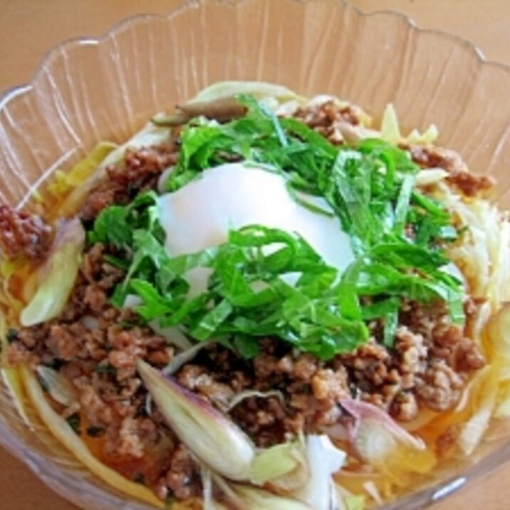 香味野菜たっぷり！肉みそ冷やしうどん